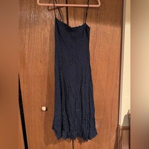 Reformation navy polka dot dress sz 2